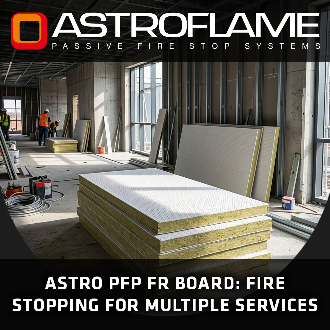 Astro PFP FR Board: fire stopping for multiple services - Astroflame