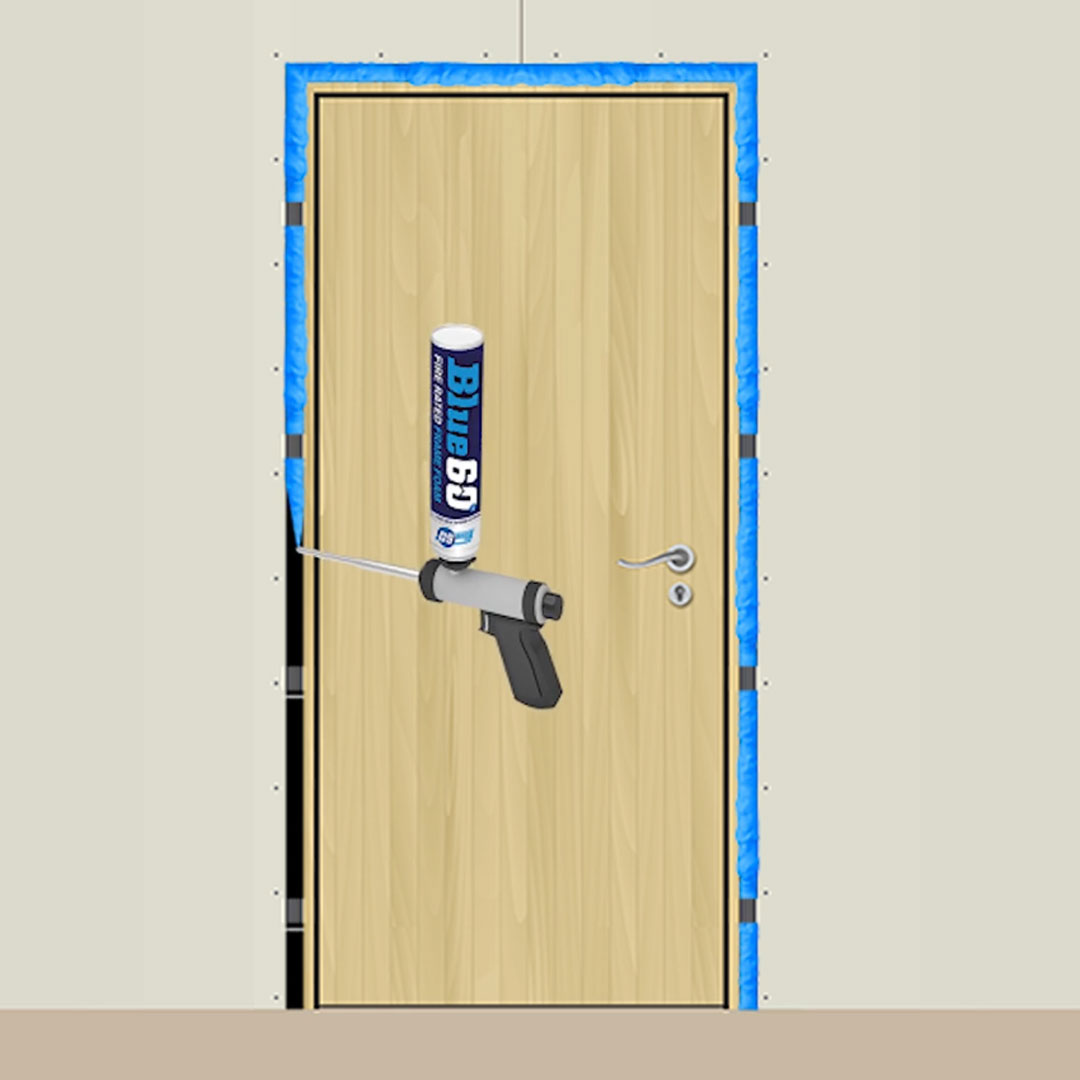 Fire Rated Foam Around the Door Frames